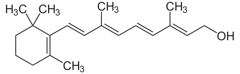 Fórmula química vitamina a